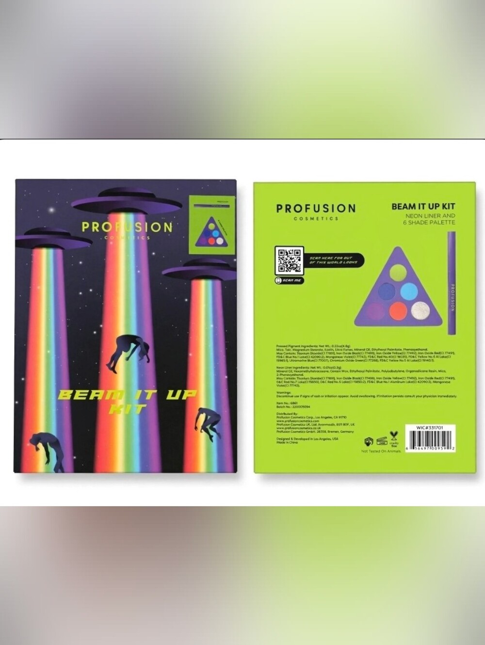 PROFUSION Beam It Up Kit | Neon Liner + 6 Shade Palette | NWT